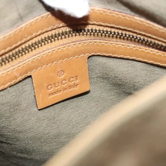GUCCI Shoulder Bag Canvas Leather Beige Brown 110295 Auth - Picture 10 of 15